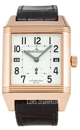 Jaeger LeCoultre Reverso Squadra Hometime Srebrny/Skóra 50.5x35 mm 7002420