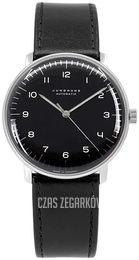 Junghans Max Bill Czarny/Skóra Ø38 mm 27/3400.02
