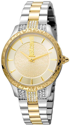 Just Cavalli Beżowy/Stal w odcieniu złota Ø34 mm JC1L004M0075