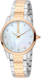 Just Cavalli Valentines Biały/Stal w kolorze różowego złota Ø32 mm JC1L010M0605