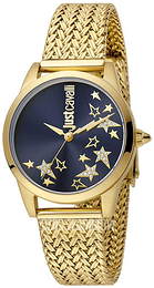 Just Cavalli Relaxed Niebieski/Stal w odcieniu złota Ø32 mm JC1L042M0085