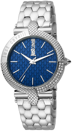 Just Cavalli Niebieski/Stal Ø34 mm JC1L105M0065