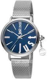 Just Cavalli Niebieski/Stal Ø34 mm JC1L119M0055