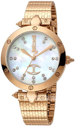 Just Cavalli Biały/Stal w kolorze różowego złota Ø36 mm JC1L122M0085