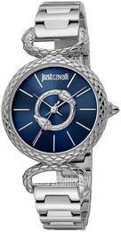Just Cavalli Animalier Niebieski/Stal Ø32 mm JC1L148M0055