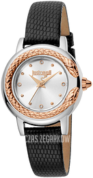 Just Cavalli Glam Chic Srebrny/Skóra Ø32 mm JC1L151L0035