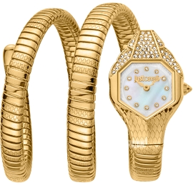 Just Cavalli Signature Biały/Stal w odcieniu złota Ø22 mm JC1L193M0025