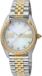 Just Cavalli Animalier Biały/Stal w odcieniu złota Ø34 mm JC1L195M0095