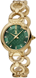 Just Cavalli Animalier Zielony/Stal w odcieniu złota Ø32 mm JC1L206M0035