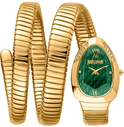 Just Cavalli Signature Zielony/Stal w odcieniu złota Ø22 mm JC1L224M0045