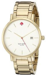 Kate Spade Gramercy Biały/Stal w odcieniu złota Ø38 mm 1YRU0009