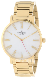 Kate Spade Gramercy Biały/Stal w odcieniu złota Ø38 mm 1YRU0218