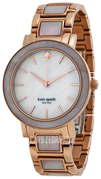 Kate Spade Gramercy Biały/Stal w kolorze różowego złota Ø38 mm 1YRU0396
