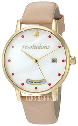 Kate Spade Metro Biały/Skóra Ø34 mm KSW1236