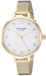 Kate Spade Metro Biały/Stal w odcieniu złota Ø34 mm KSW1491