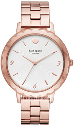 Kate Spade Metro Biały/Stal w kolorze różowego złota Ø38 mm KSW1495