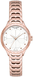 Kate Spade Metro Biały/Stal w kolorze różowego złota Ø32 mm KSW1504