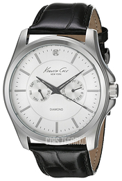 Kenneth Cole Genuine Diamond Srebrny/Skóra Ø44 mm 10022310