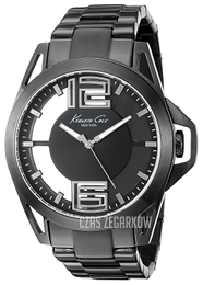 Kenneth Cole Transparency Czarny/Stal Ø44 mm 10022527