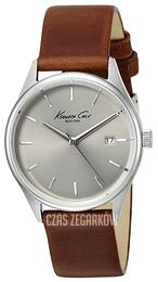 Kenneth Cole Classic Srebrny/Skóra Ø38 mm 10025931