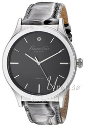 Kenneth Cole Genuine Diamond Szary/Skóra Ø42 mm 10025947