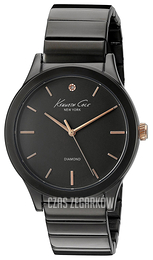 Kenneth Cole Czarny/Stal Ø38 mm 10026579