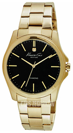 Kenneth Cole Diamond Czarny/Stal w odcieniu złota Ø44 mm 10027421