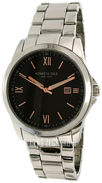 Kenneth Cole Czarny/Stal Ø40 mm 10031362