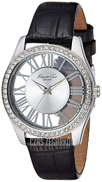 Kenneth Cole Transparency Srebrny/Skóra Ø40 mm IKC2730