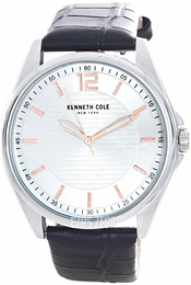Kenneth Cole Srebrny/Skóra Ø42 mm KC10031380