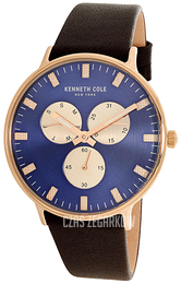 Kenneth Cole Multifunction Niebieski/Skóra Ø41 mm KC14946002