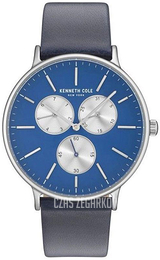 Kenneth Cole Multifunction Niebieski/Skóra Ø41 mm KC14946004