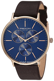 Kenneth Cole Multifunction Niebieski/Skóra Ø41 mm KC14946005