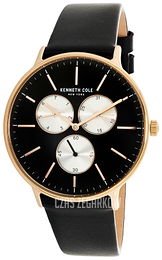 Kenneth Cole Multifunction Czarny/Skóra Ø41 mm KC14946006
