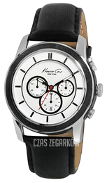 Kenneth Cole Srebrny/Skóra Ø44 mm KC1857