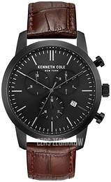 Kenneth Cole New York Czarny/Skóra Ø44 mm KC50053001
