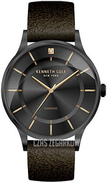 Kenneth Cole Diamond Czarny/Skóra Ø40 mm KC50580002