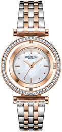 Kenneth Cole Biały/Stal w kolorze różowego złota Ø34 mm KC51005003