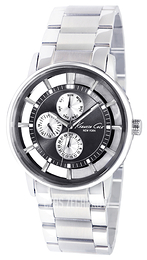Kenneth Cole Transparency Czarny/Stal Ø44 mm KC9115