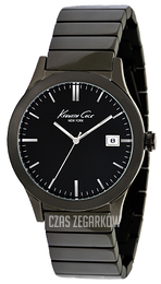 Kenneth Cole Czarny/Stal Ø44 mm KC9117