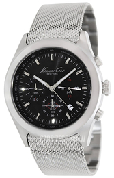 Kenneth Cole Czarny/Stal Ø44 mm KC9202