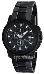 Kenneth Cole Czarny/Stal Ø46 mm KC9204