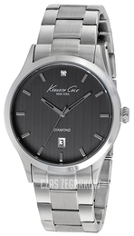 Kenneth Cole Diamond Czarny/Stal Ø44 mm KC9369