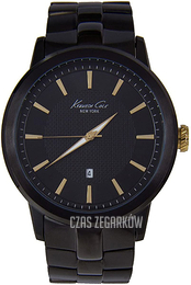 Kenneth Cole Czarny/Stal Ø46 mm KC9394