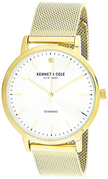 Kenneth Cole Diamond Biały/Stal w odcieniu złota Ø42 mm KCC0120002