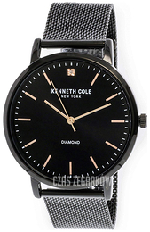 Kenneth Cole Diamond Czarny/Stal Ø42 mm KCC0120006