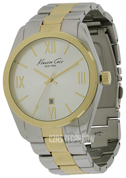 Kenneth Cole Biały/Stal w odcieniu złota Ø44 mm KCW3046