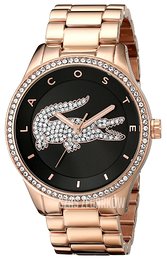 Lacoste Victoria Czarny/Stal w kolorze różowego złota Ø40 mm 2000871