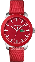 Lacoste 12.12 Czerwony/Skóra Ø43 mm 2010920