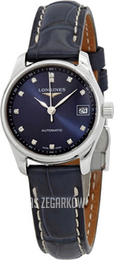 Longines Master Niebieski/Skóra Ø25.5 mm L2.128.4.97.0